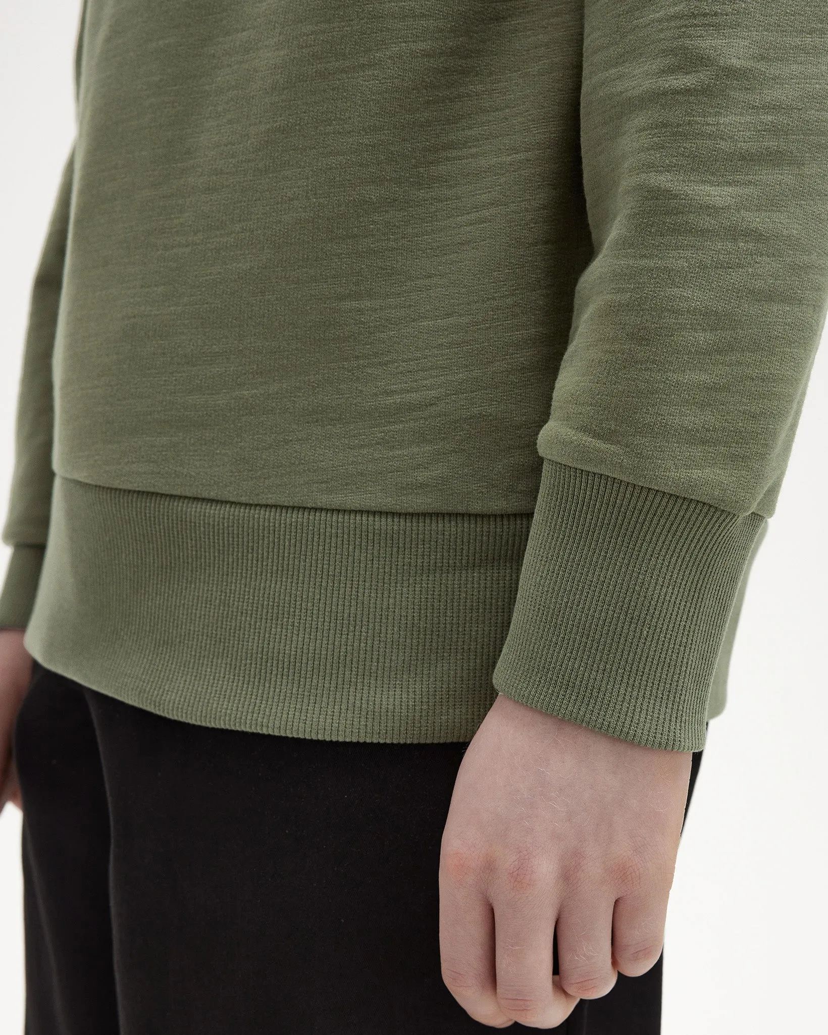 Fred Perry Zip Neck Collar Sweatshirt - Laurel Wreath Green