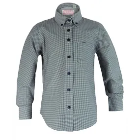 Gingham Modesty Blouse-Round Hem