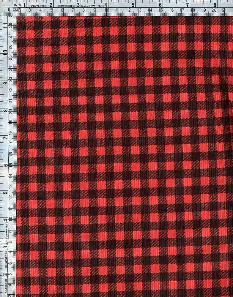 GINGHAM PLAID PRINTED IN 2X2 YUMMY RIB NFP210121-058
