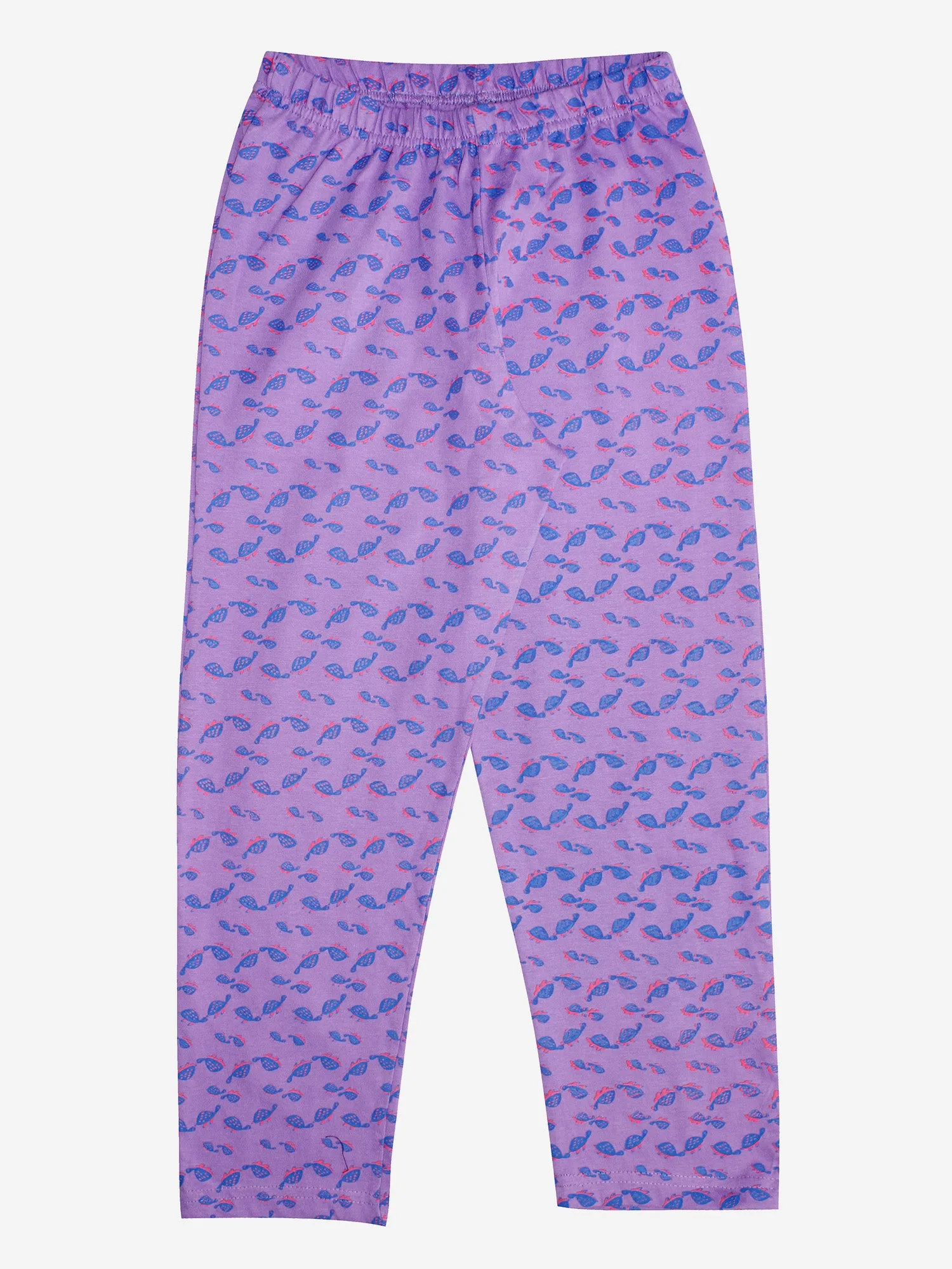 Girl's Printed Front Open Shirt & AOP Pyjama Set