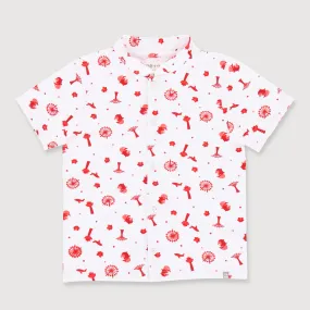 Heritage Singapore Icons Baby Mandarin Collar Shirt