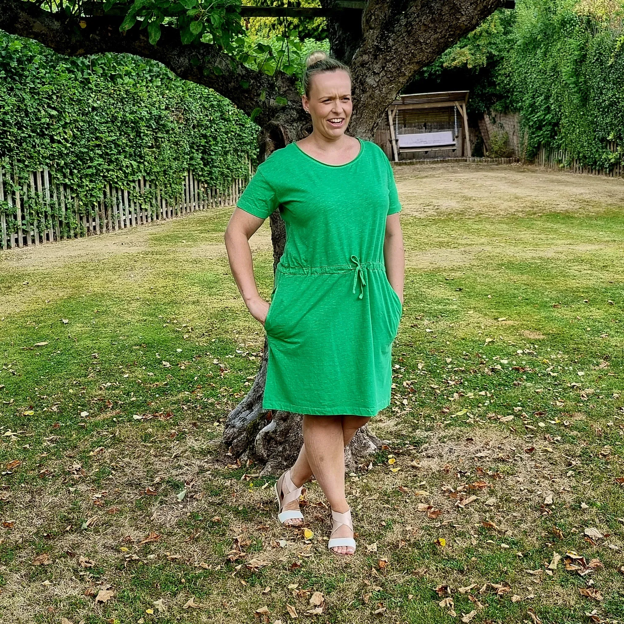 Jersey drawstring dress