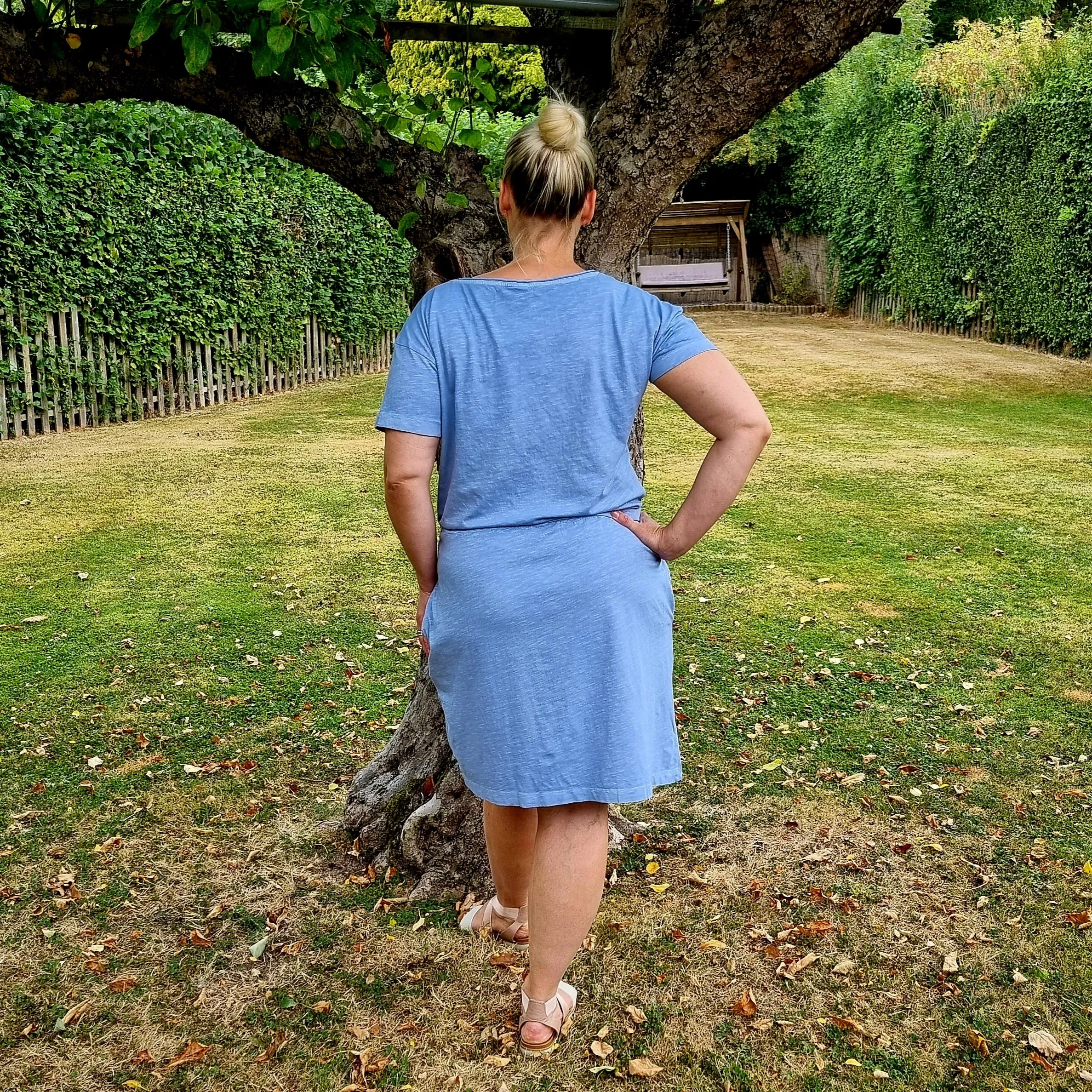 Jersey drawstring dress