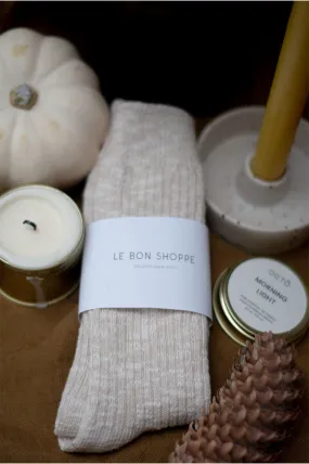 Le Bon Shoppe Cottage Oatmeal Socks