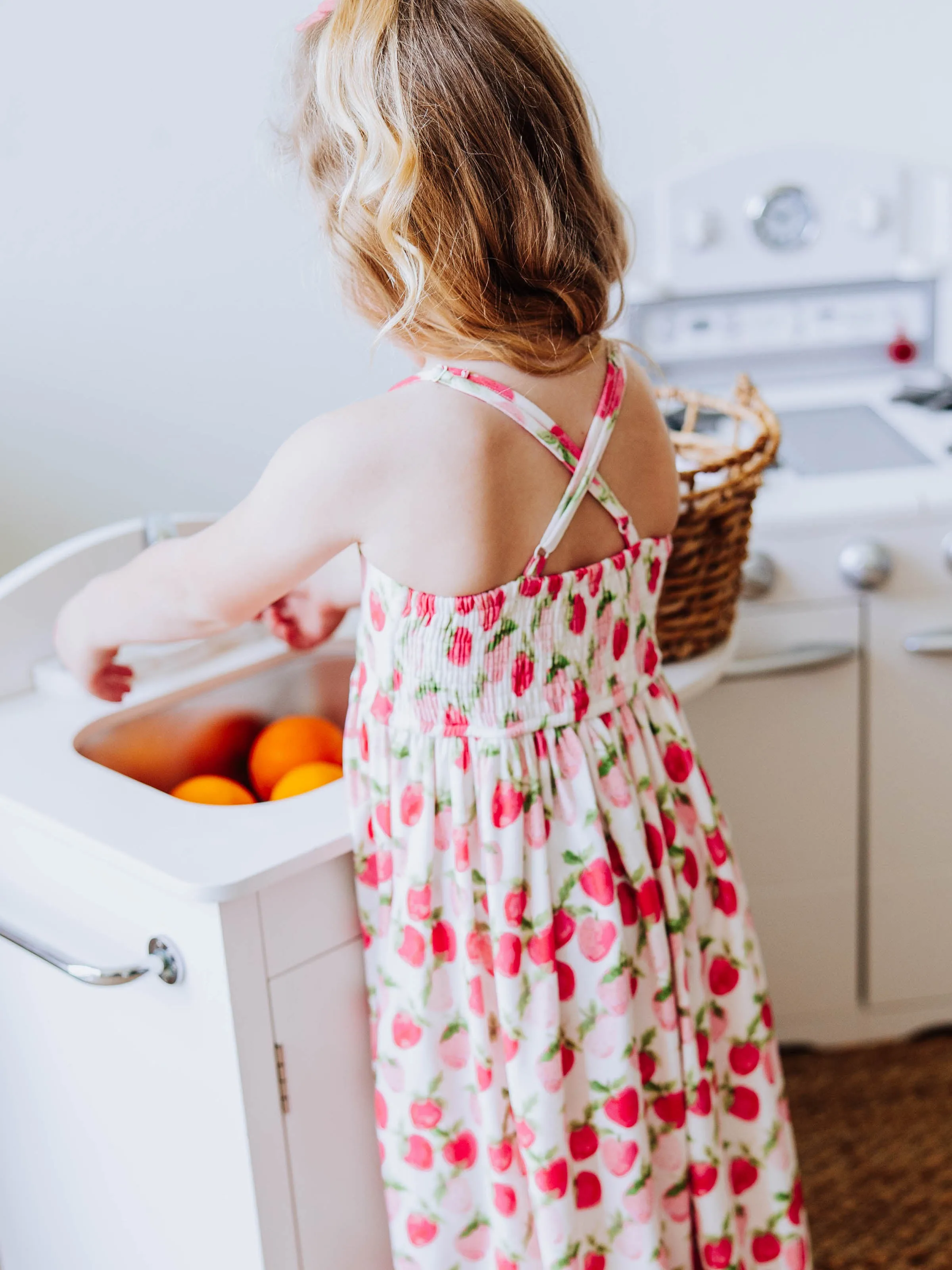 Maxi Play Dress - Watercolor Strawberries