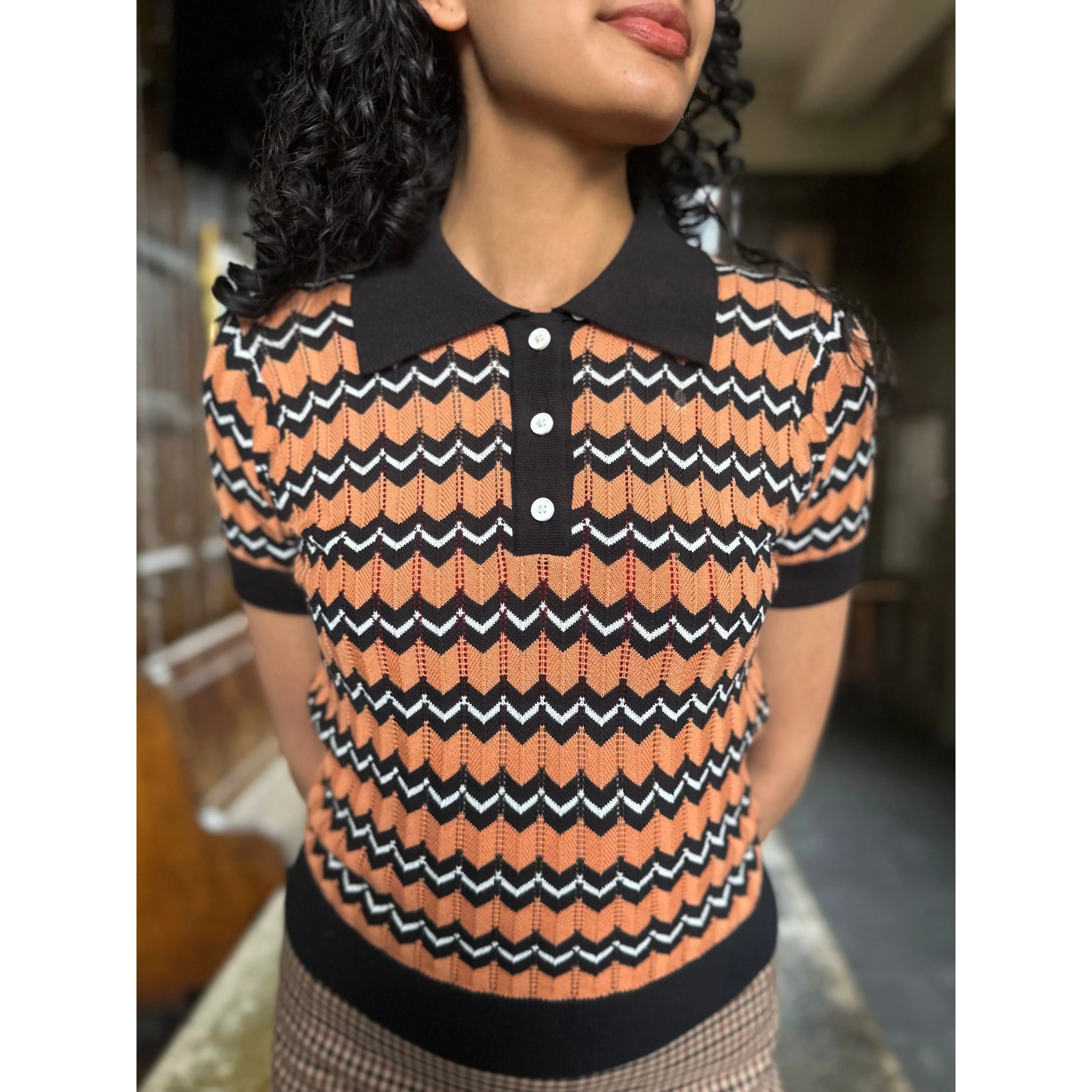 Mr Bridger - Women's Supremely Fine Gauge 'Diana' Black - Polo Knit