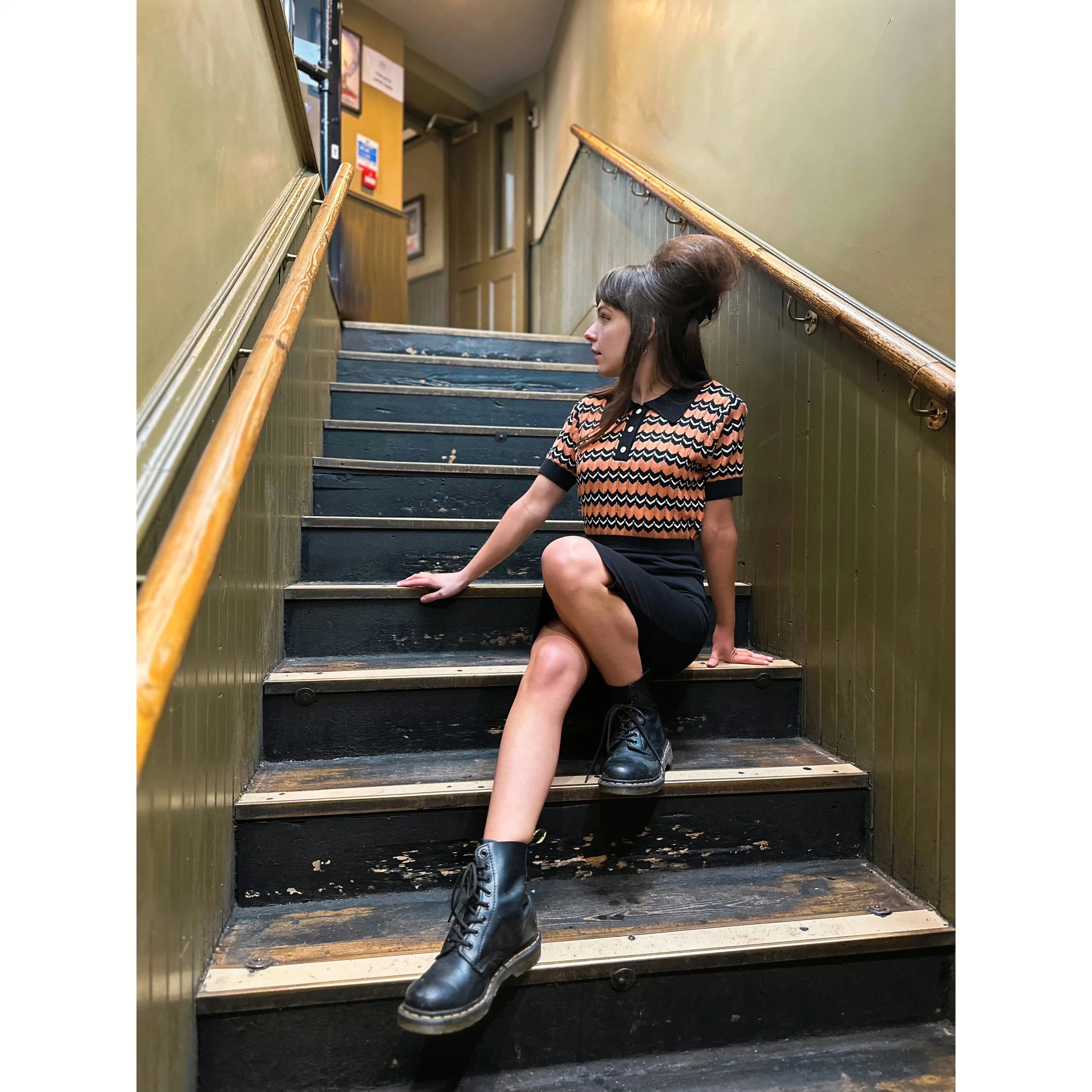 Mr Bridger - Women's Supremely Fine Gauge 'Diana' Black - Polo Knit
