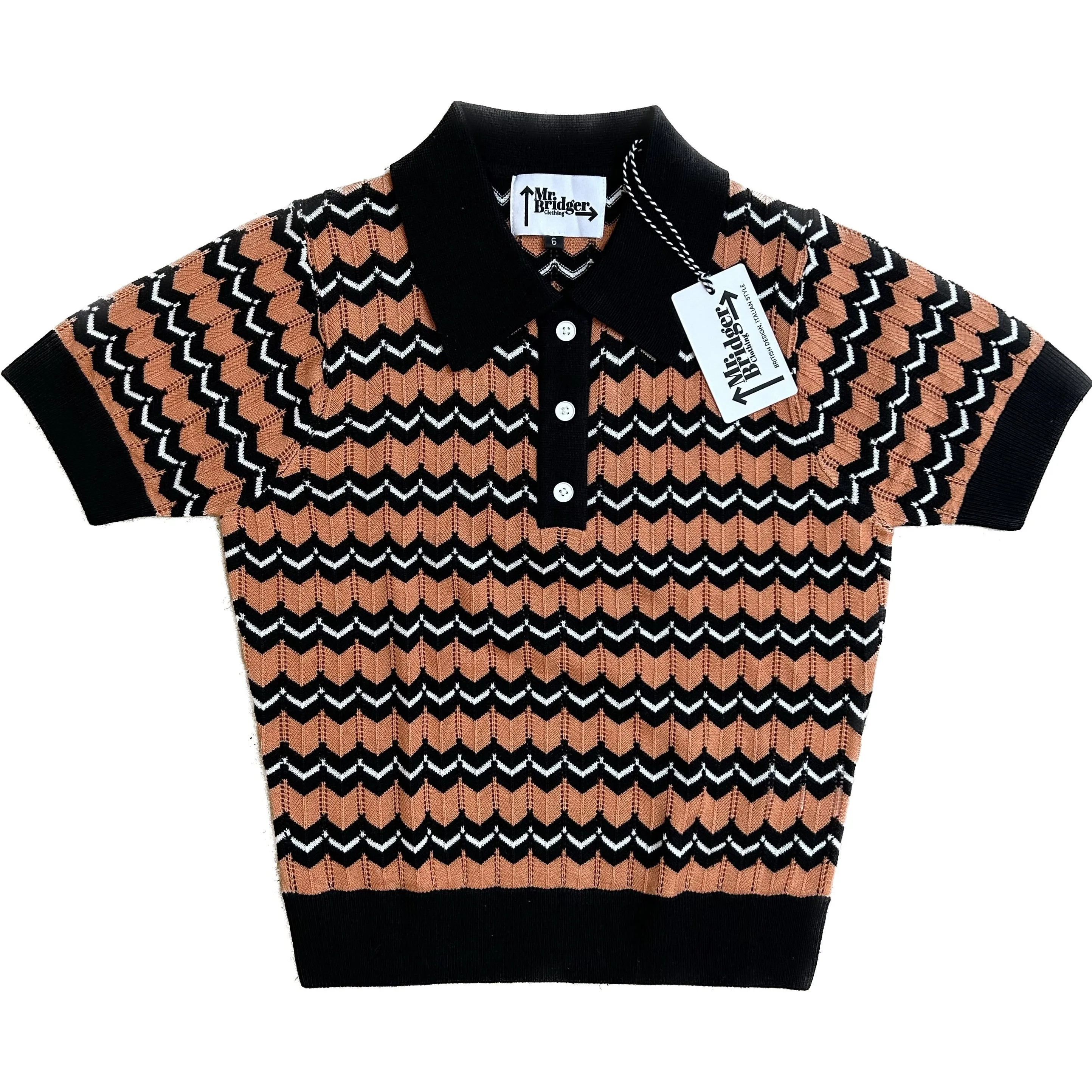 Mr Bridger - Women's Supremely Fine Gauge 'Diana' Black - Polo Knit