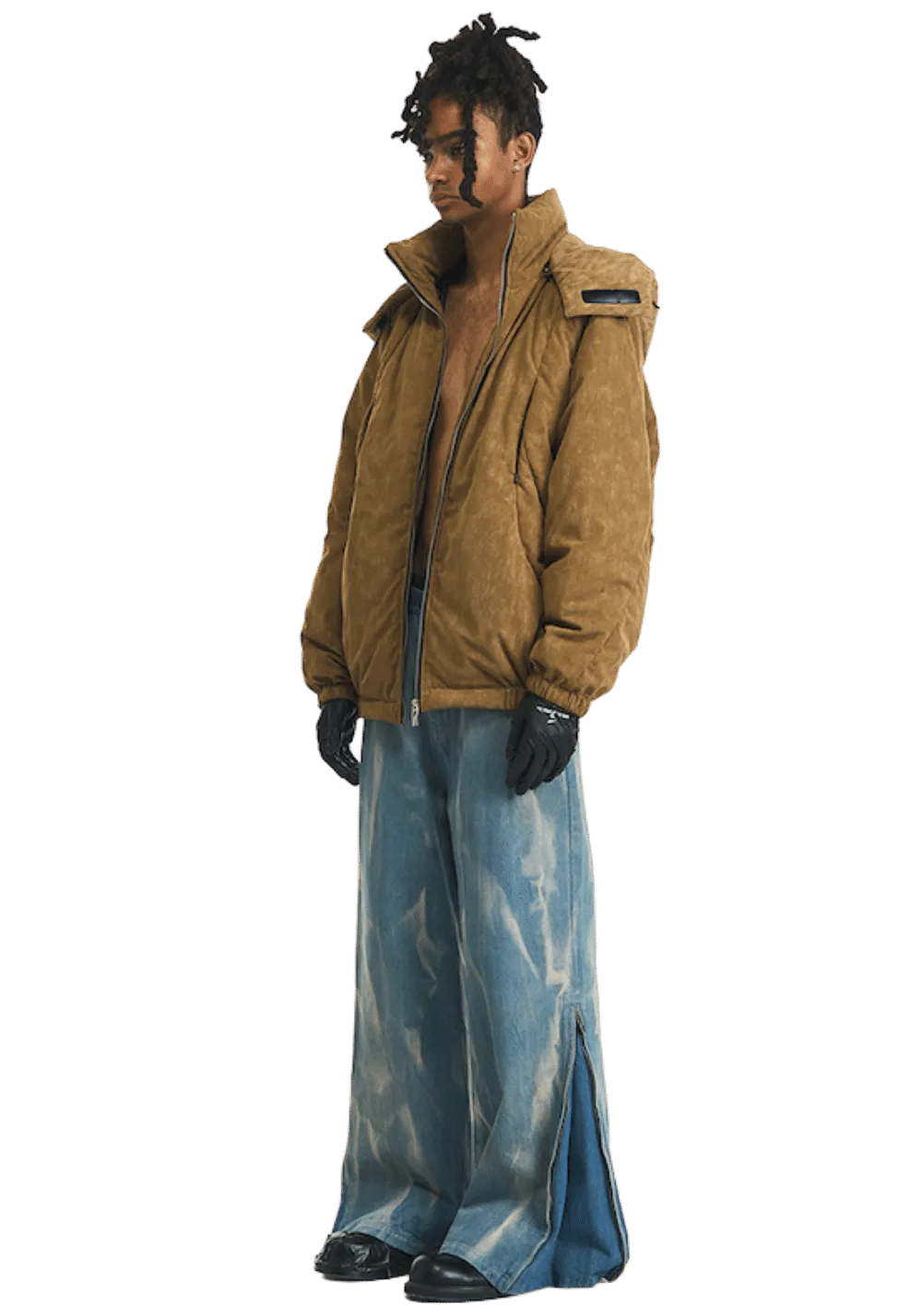 Multi Pocket Hooded High Neck Jacket