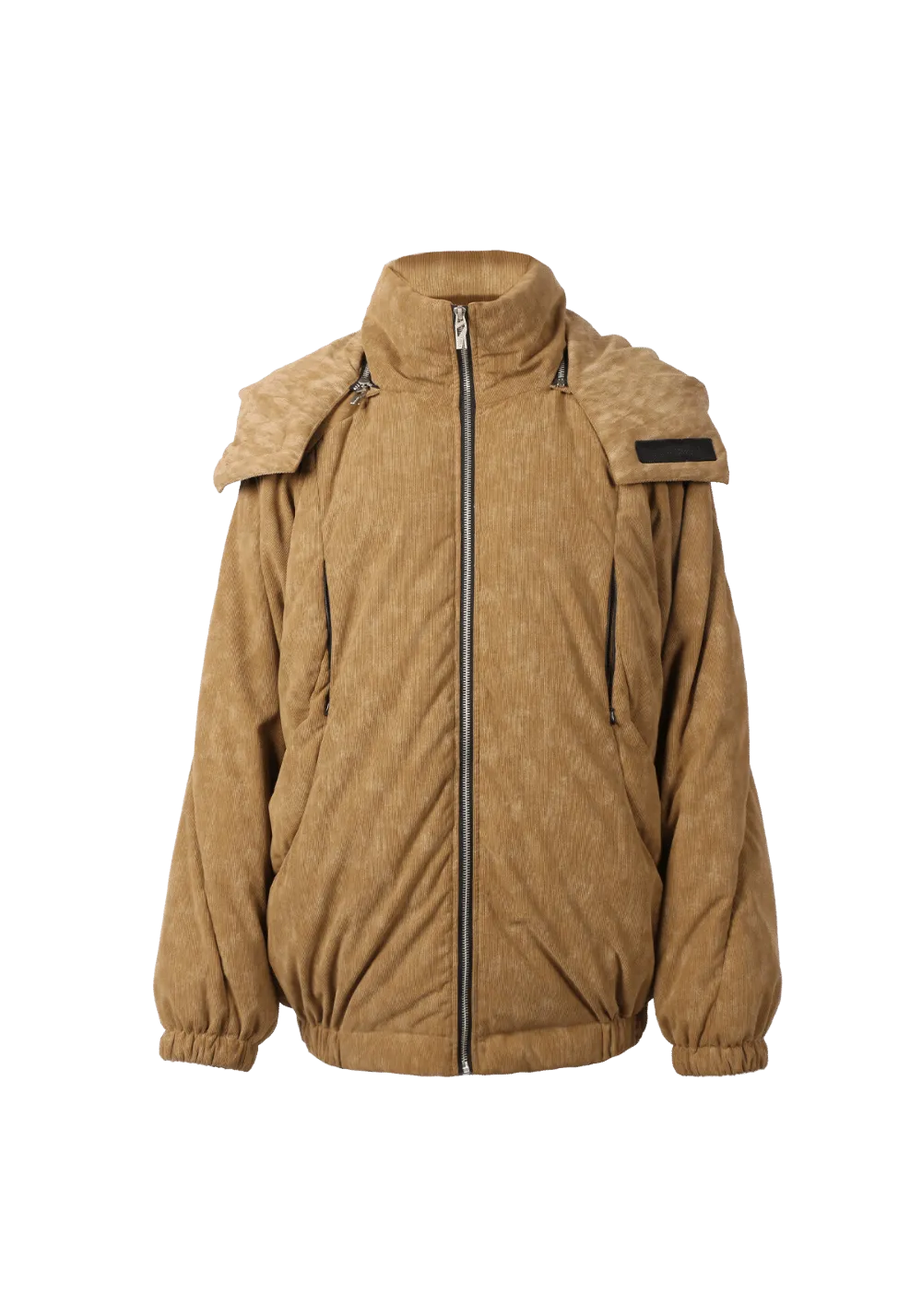 Multi Pocket Hooded High Neck Jacket