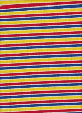 MULTICOLOR YARN DYE 4X2 RIB POLYESTER RAYON SPANDEX N NOV-STP9810