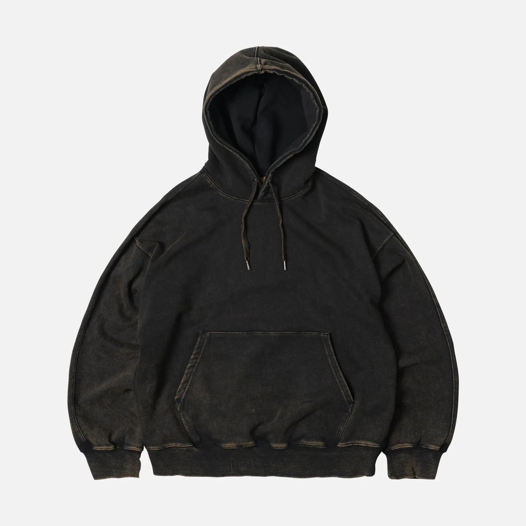 OG VINTAGE DYEING PULLOVER HOODY - BLACK BROWN