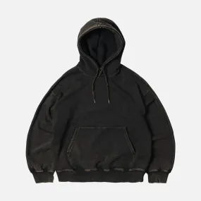 OG VINTAGE DYEING PULLOVER HOODY - BLACK BROWN
