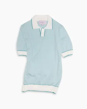Peppermint Knitted Cotton Polo