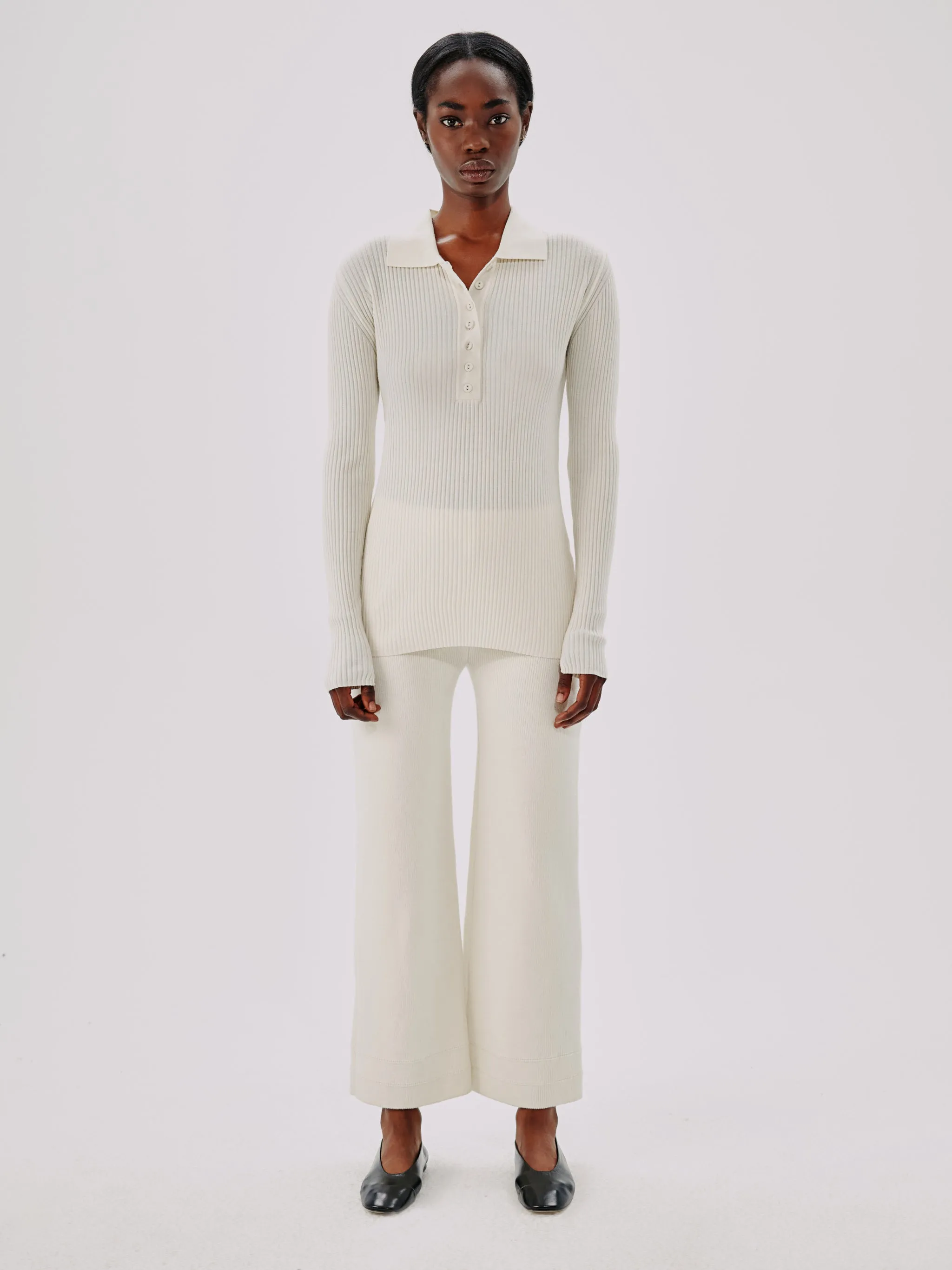 Rib Merino Polo
