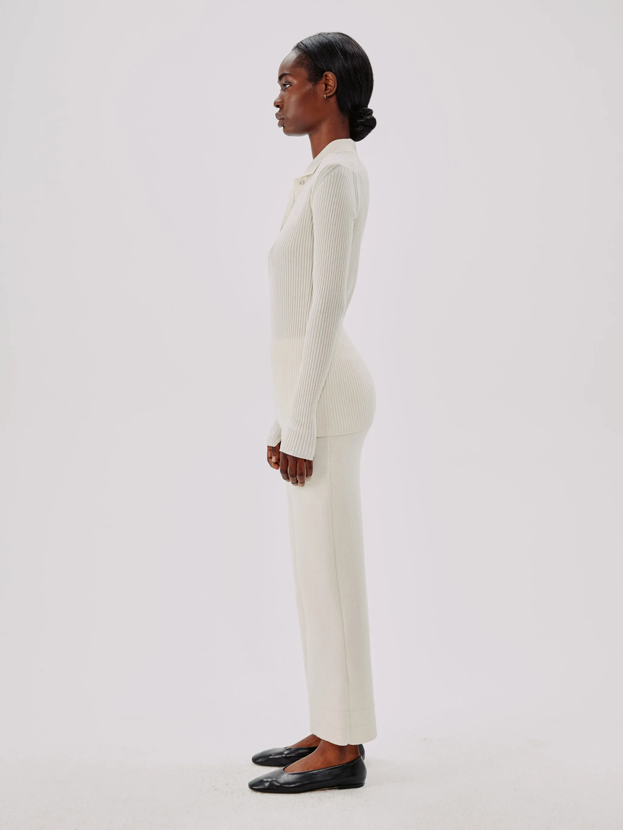 Rib Merino Polo