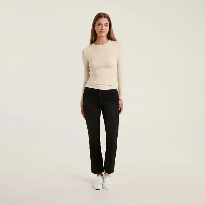 Slinky Rib Shirt | Bone