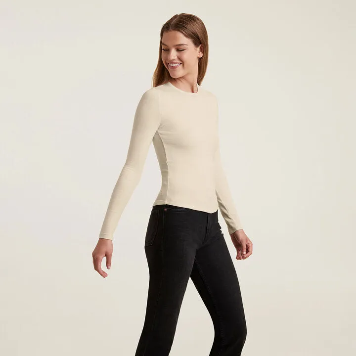 Slinky Rib Shirt | Bone