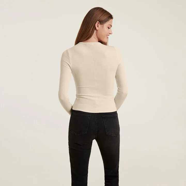 Slinky Rib Shirt | Bone