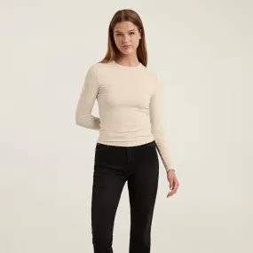 Slinky Rib Shirt | Bone