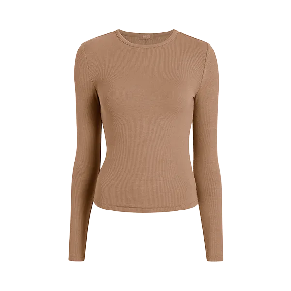 Slinky Rib Shirt | Cinnamon