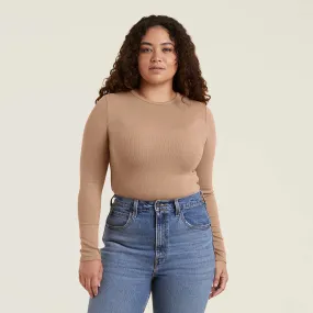Slinky Rib Shirt | Cinnamon