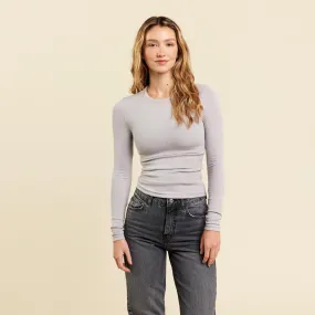 Slinky Rib Shirt | Stone