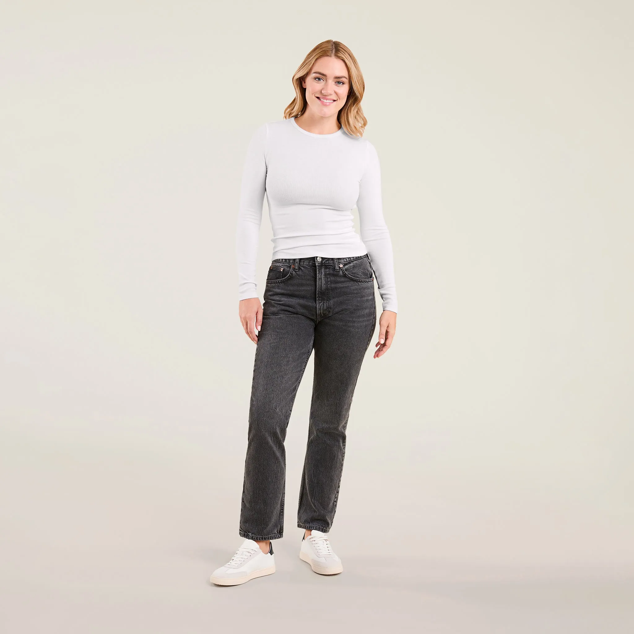 Slinky Rib Shirt | White