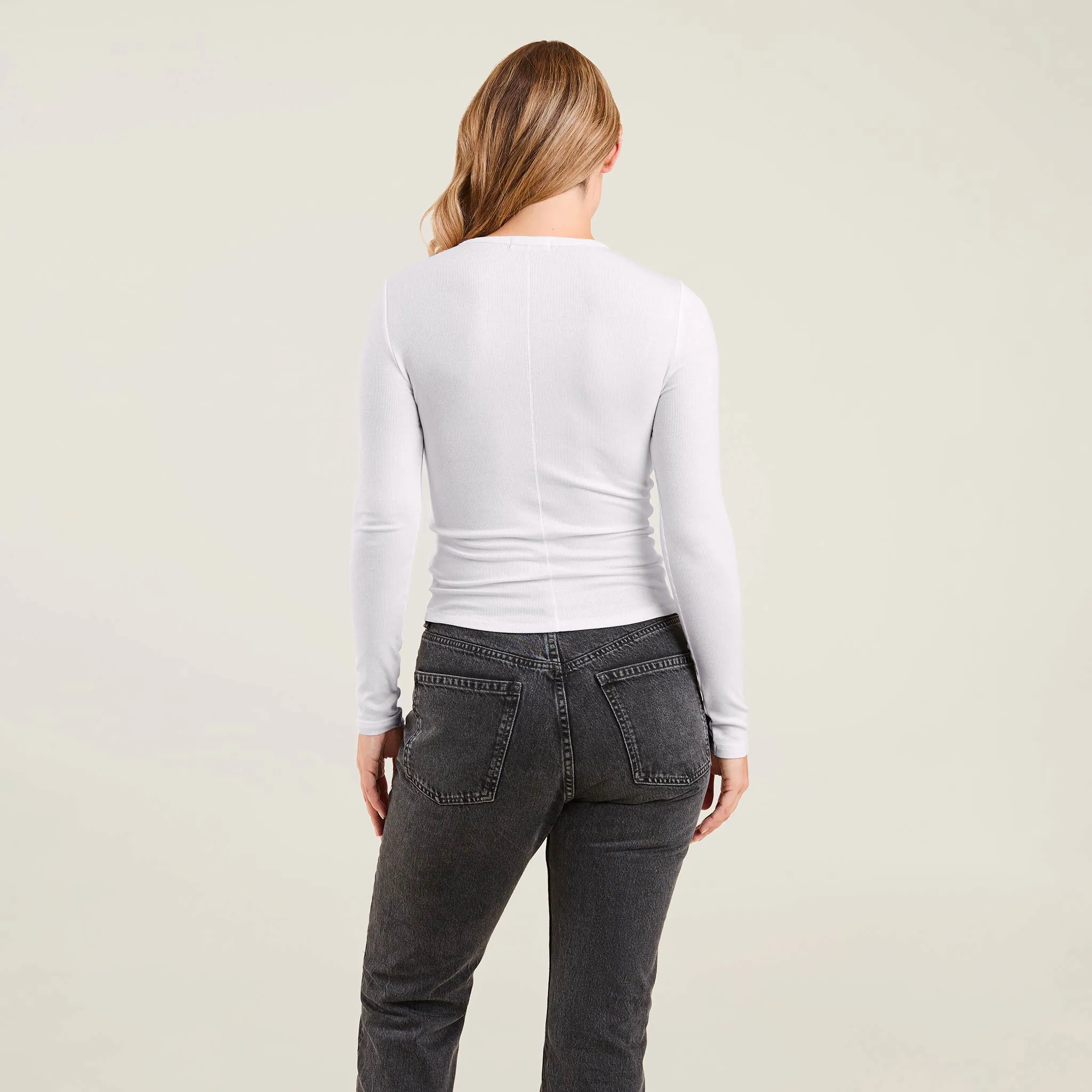 Slinky Rib Shirt | White