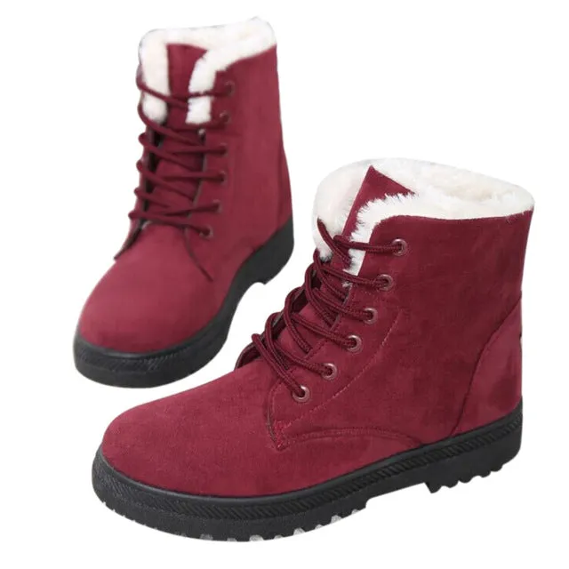 Snow boots winter ankle boots women shoes plus size shoes 2018 fashion heels winter boots fashion shoes