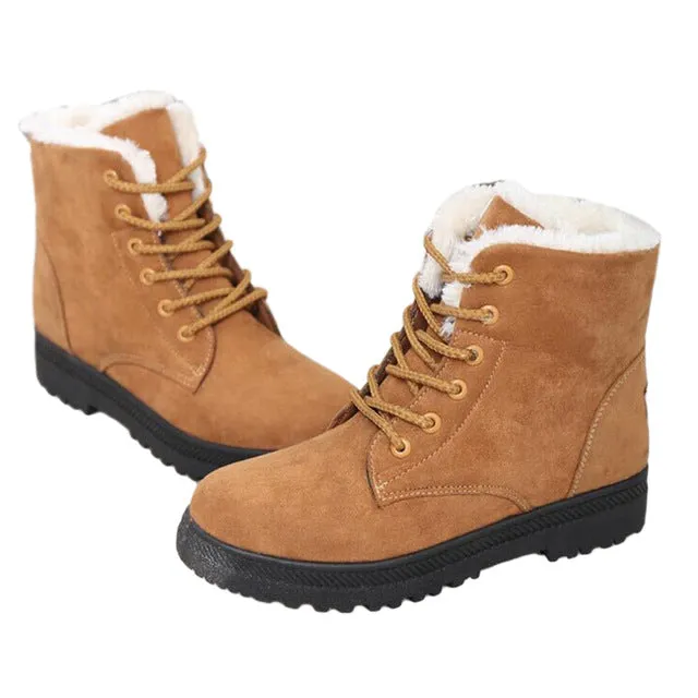 Snow boots winter ankle boots women shoes plus size shoes 2018 fashion heels winter boots fashion shoes
