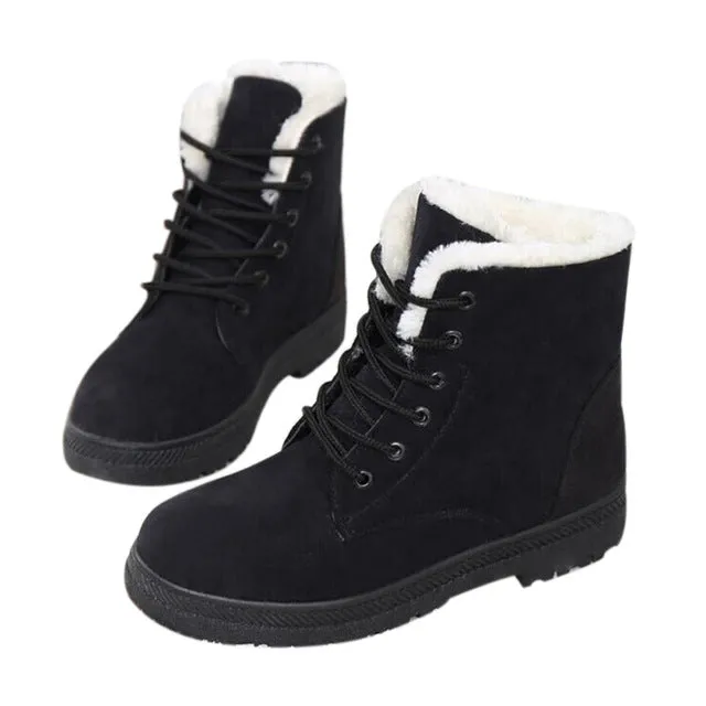 Snow boots winter ankle boots women shoes plus size shoes 2018 fashion heels winter boots fashion shoes
