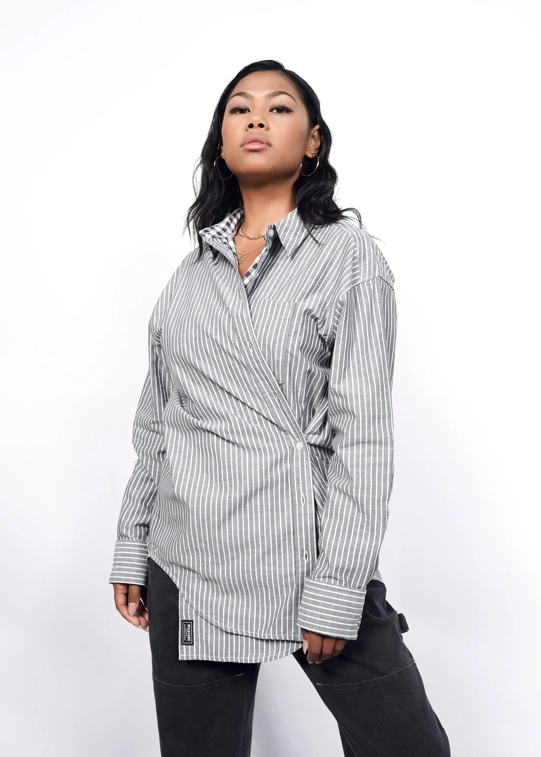 The Essential Long Sleeve Oversized Wrap Button Up