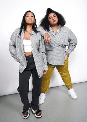 The Essential Long Sleeve Oversized Wrap Button Up