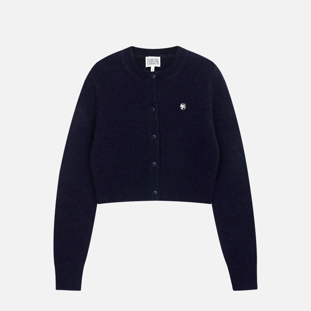 W CIRCLE LOGO MOHAIR CROP CARDIGAN