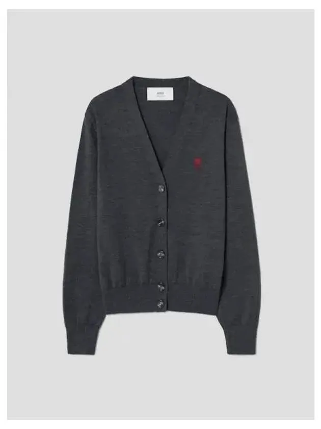 Women s Crop Small Adc Spring Fall Cardigan Dark Gray Domestic Product