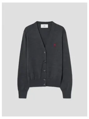 Women s Crop Small Adc Spring Fall Cardigan Dark Gray Domestic Product