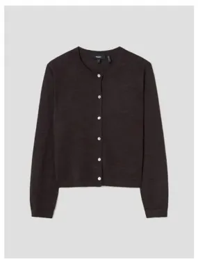Women s Wool Crop Spring Fall Cardigan Melange Domestic Product