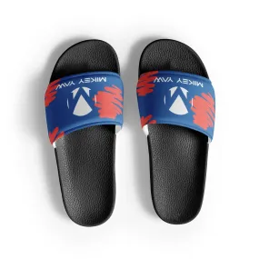 Women's Blue and Pink Abstract Design Slides