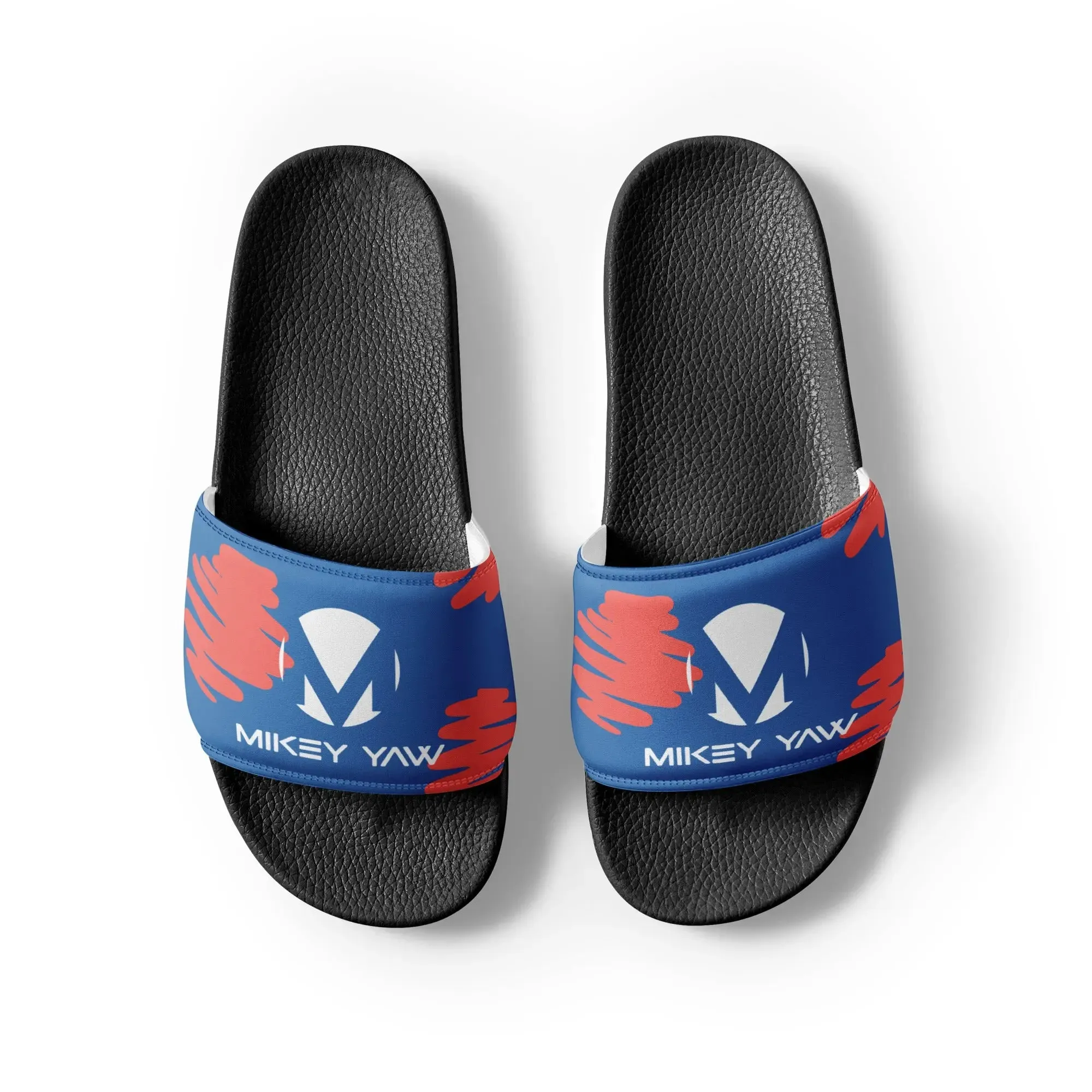 Women's Blue and Pink Abstract Design Slides