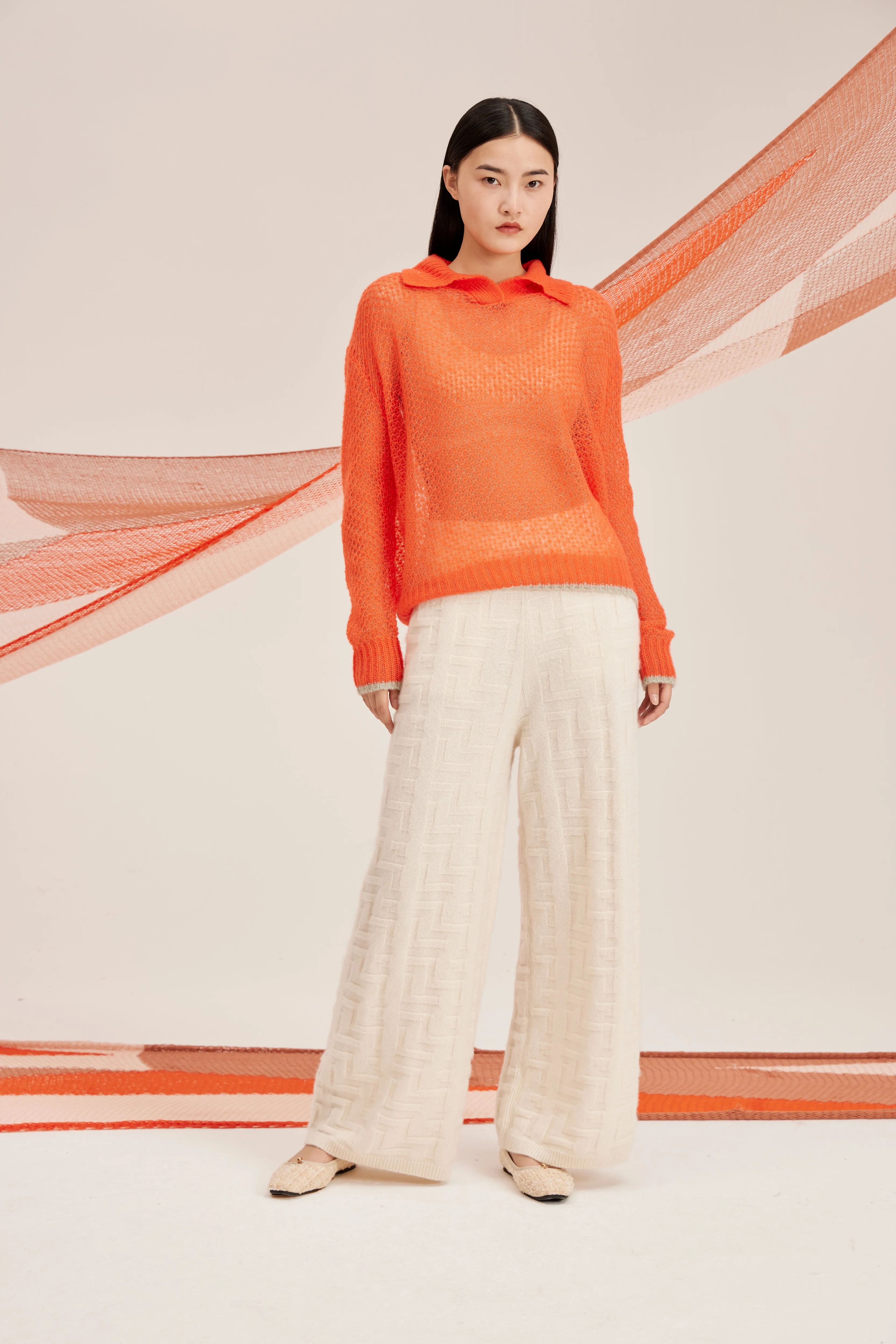 Women's cashmere Polo shirt