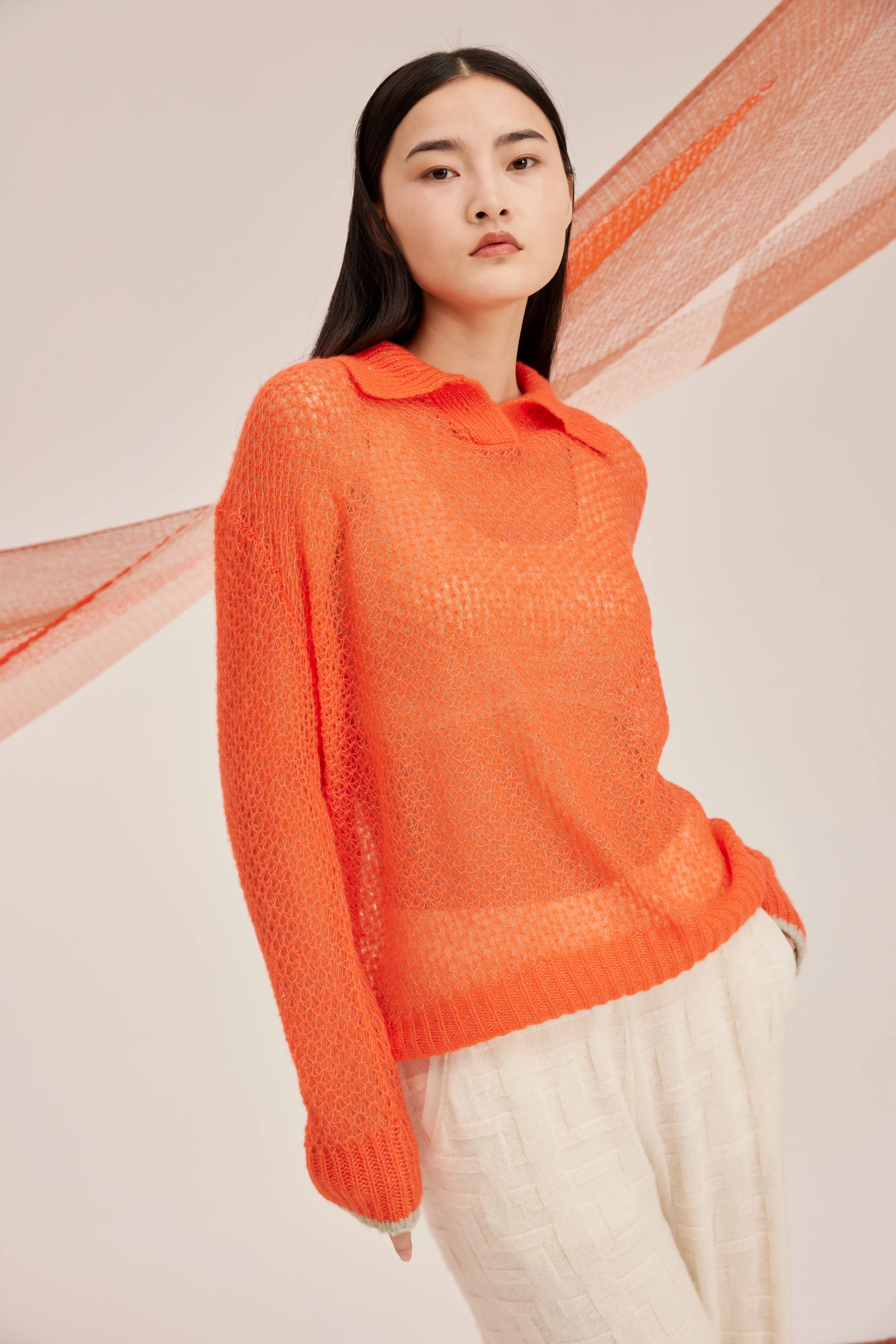 Women's cashmere Polo shirt