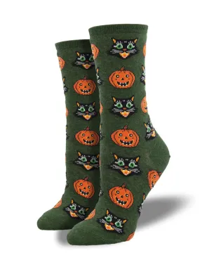 Women's Vintage Halloween Crew Socks